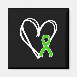 Heart Ribbon Support Mental Health Awareness Month Magnet