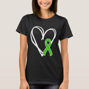 Heart Ribbon Support Mental Health Awareness Month T-Shirt