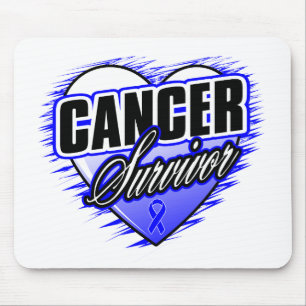 Heart Ribbon Survivor Colon Cancer Mouse Pad