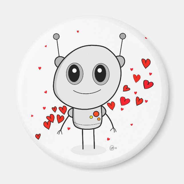 Heart Robot - Magnet (Front)