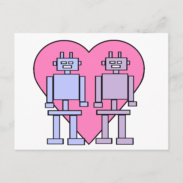 Heart Robots Postcard (Front)