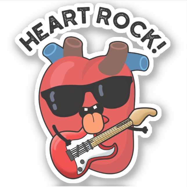 Heart Rock Funny Music Pun  (Front)