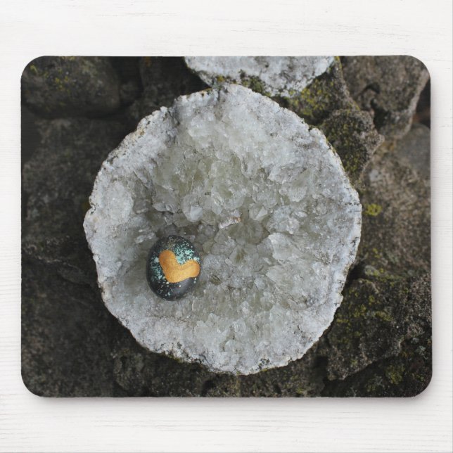 Heart Rock on Geode Mouse Pad (Front)