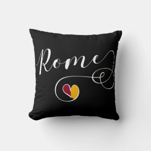 Heart Rome Pillow, Italy, Italian Cushion