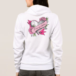 Heart & Roses - I Love My Soldier Hoodie