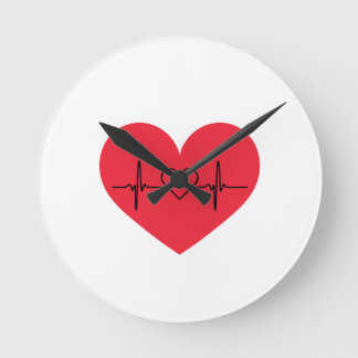heart round clock