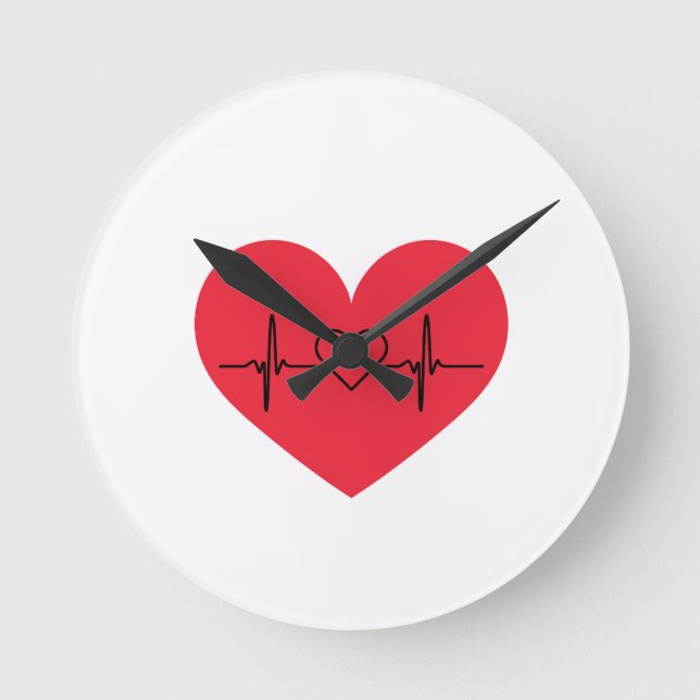 heart round clock (Front)