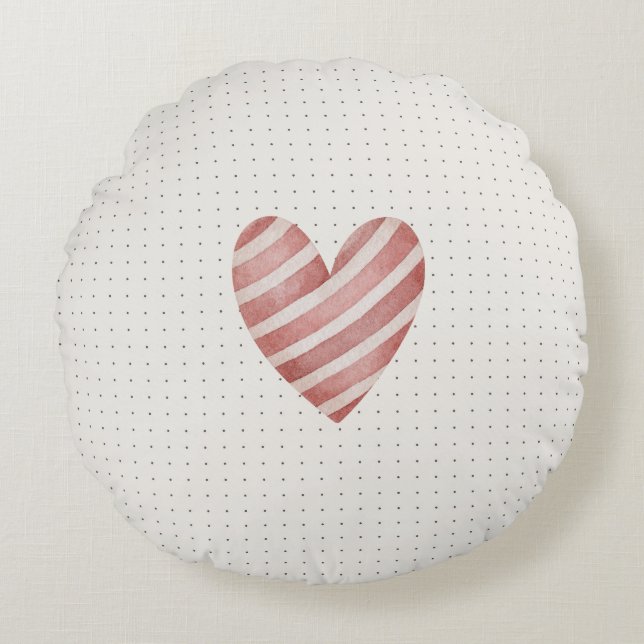 Heart Round Pillow (Front)