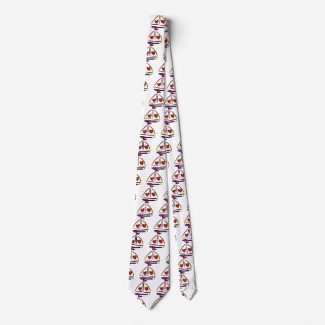 Heart Sailboat Tie (Front)