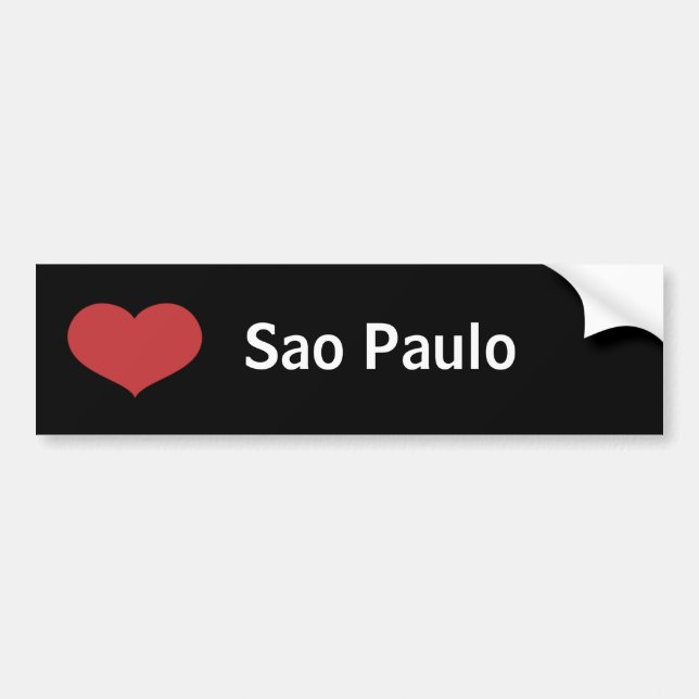 Heart Sao Paulo Bumper Sticker (Front)