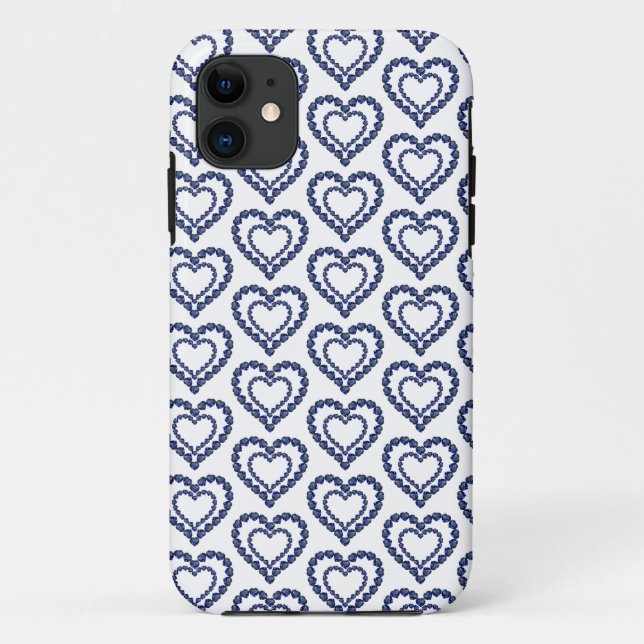 Heart Sapphire Gemstone Case-Mate iPhone Case (Back)