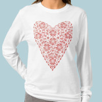 Heart Scandinavian Red White