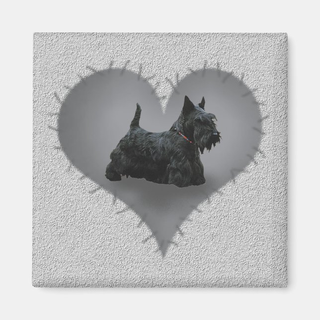 Heart Scottie Magnet (Front)
