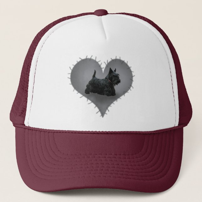 Heart Scottie Trucker Hat (Front)