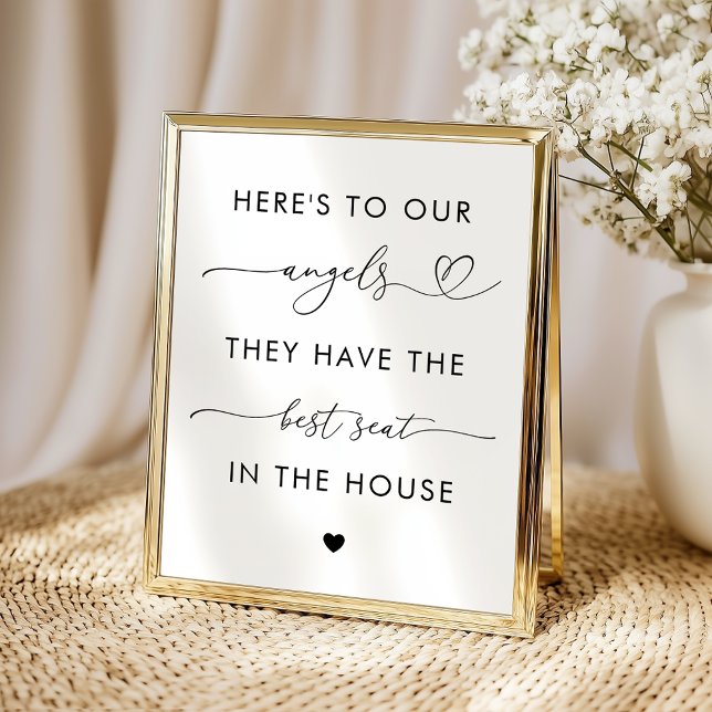 Heart Script Angels In Memory Of Wedding Sign (Creator Uploaded)