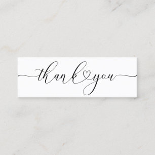 heart script lettering thank you insert