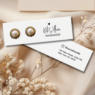 Heart Script Stud Earring Jewellery Display Card