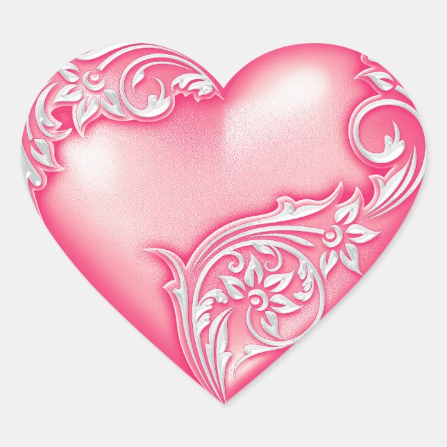 Heart Scroll Melon w White Sticker (Front)