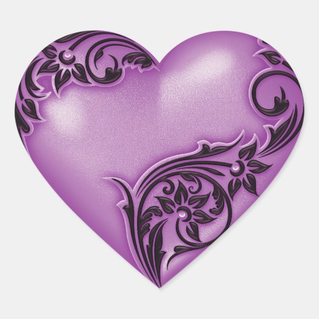 Heart Scroll Phlox w Black Sticker (Front)