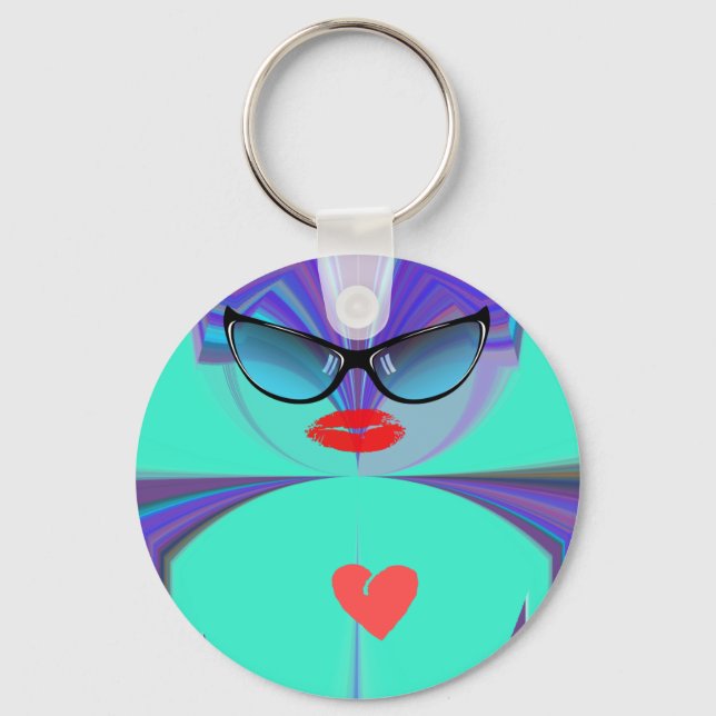 Heart Selfie Key Ring (Front)