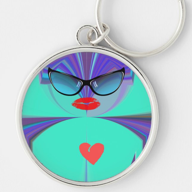 Heart Selfie Key Ring (Front)