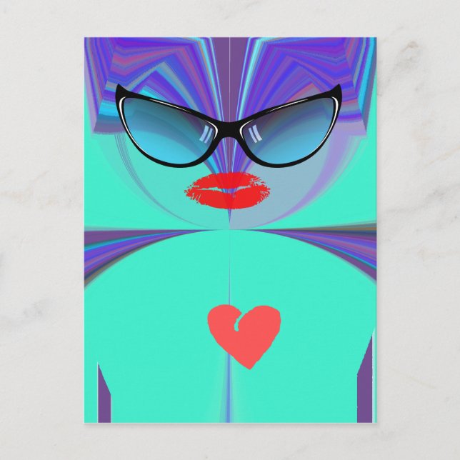 Heart Selfie Postcard (Front)