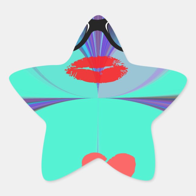 Heart Selfie Star Sticker (Front)