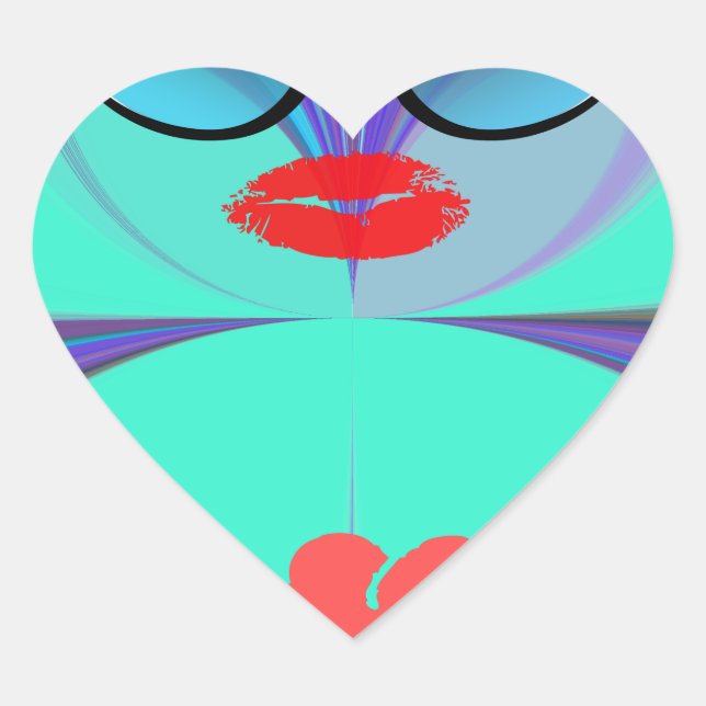 Heart Selfie Sticker (Front)