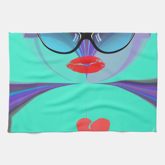 Heart Selfie Tea Towel (Horizontal)