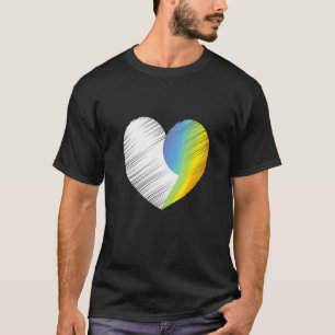 Heart Semicolon Mental Health Awareness Men Women T-Shirt