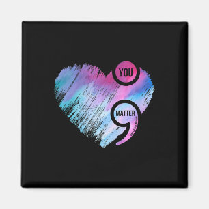 Heart Semicolon Project Suicide Prevention Awarene Magnet