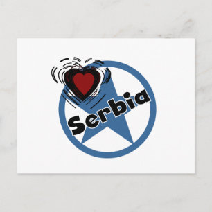 Heart Serbia Postcard