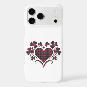 Heart Shamrock Plaid Red Clover iPhone Case