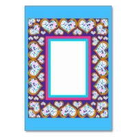 Heart shape diamonds in gold photo frame tablecard