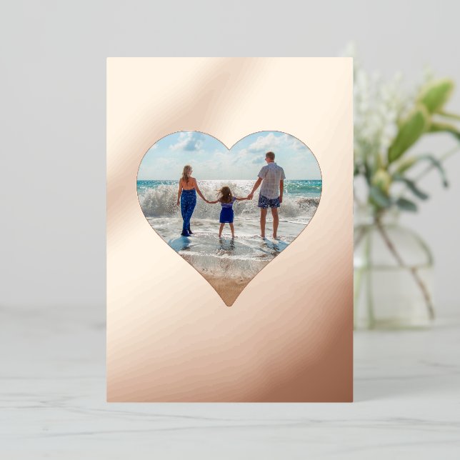 Heart Shape Frame Photo Customizable Picture Real  (Standing Front)