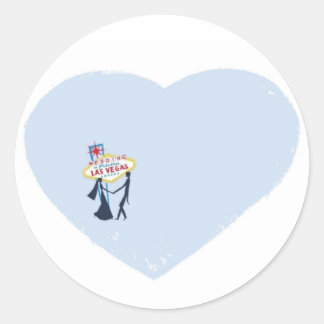 Heart Shape Las Vegas Wedding Sticker