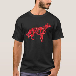 Heart Shape Love Irish Setter Dog Valentine's Day T-Shirt