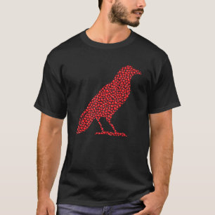 Heart Shape Love Rook Bird Valentine's Day T-Shirt