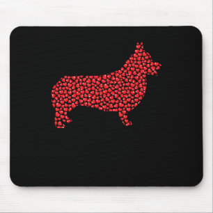 Heart Shape Love Welsh Corgi Dog Valentine's Day M Mouse Pad