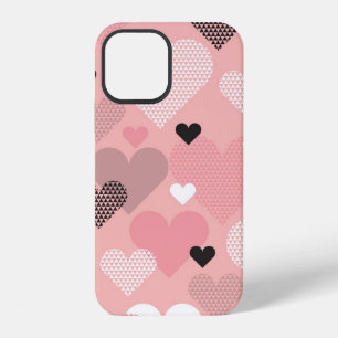 Heart shape modern seamless pattern in geometry st iPhone 12 case