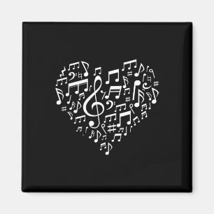 Heart Shape Musical Notes Music Lovers Gifts Valen Magnet