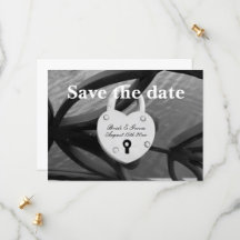 Heart shape padlock on fence photo wedding