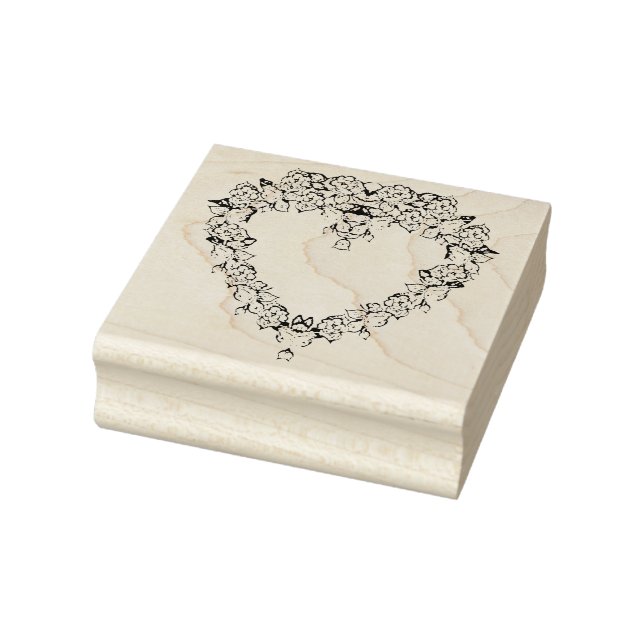 Heart shape rose pattern border art stamp (Stamp)