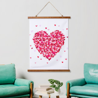 Heart Shape Valentines Day Love Gift Hanging Tapestry