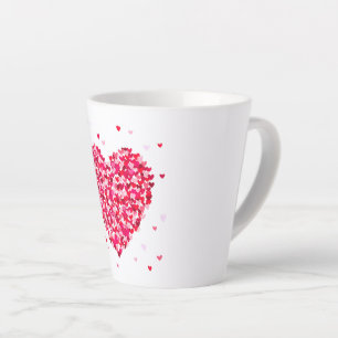 Heart Shape Valentines Day Love Gift Latte Mug