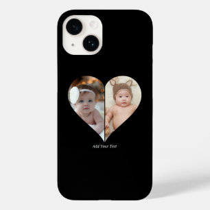 Heart Shaped 2 Photo Collage Case-Mate iPhone 14 Case