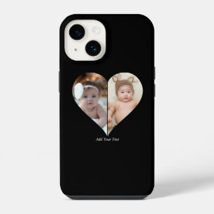 Heart Shaped 2 Photo Collage iPhone 14 Case