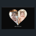 Heart Shaped 2 Photo Collage Poster<br><div class="desc">This Custom Heart Shaped Photo design beautifully arranges your favourite memories into the shape of a heart, symbolising love and connection. Perfect for special occasions like anniversaries, weddings, or Valentine's Day, this design highlights your cherished moments meaningfully and artfully. Its unique layout creates a visually captivating keepsake, ideal for gifting...</div>