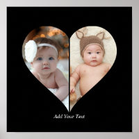 Heart Shaped 2 Photo Collage
