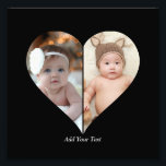 Heart Shaped 2 Photo Collage Print<br><div class="desc">This Custom Heart Shaped Photo design beautifully arranges your favourite memories into the shape of a heart, symbolising love and connection. Perfect for special occasions like anniversaries, weddings, or Valentine's Day, this design highlights your cherished moments meaningfully and artfully. Its unique layout creates a visually captivating keepsake, ideal for gifting...</div>